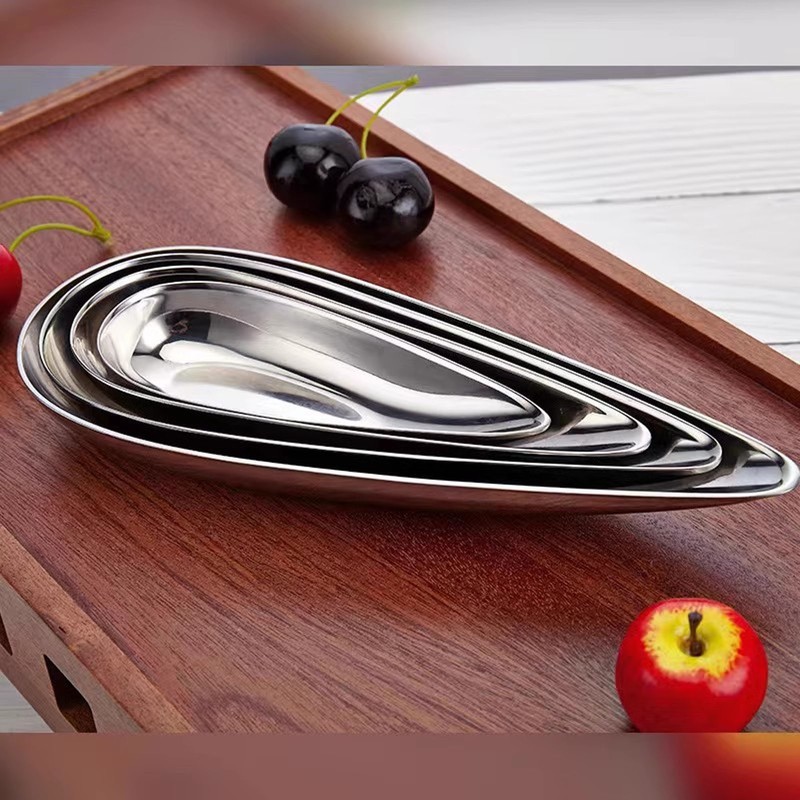 Stainless Steel Fruit Plate Mini Condiment Dish Small Nuts Snack