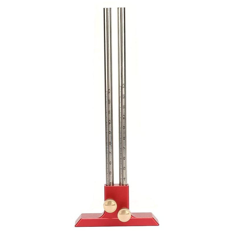 YWBL-WH Double Head Scriber, Stainless Steel Woodworking Marking Tool, Red,