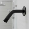 Brazo Y Chapeton Para Regadera 15cm Acero Inox Negro Rugo
