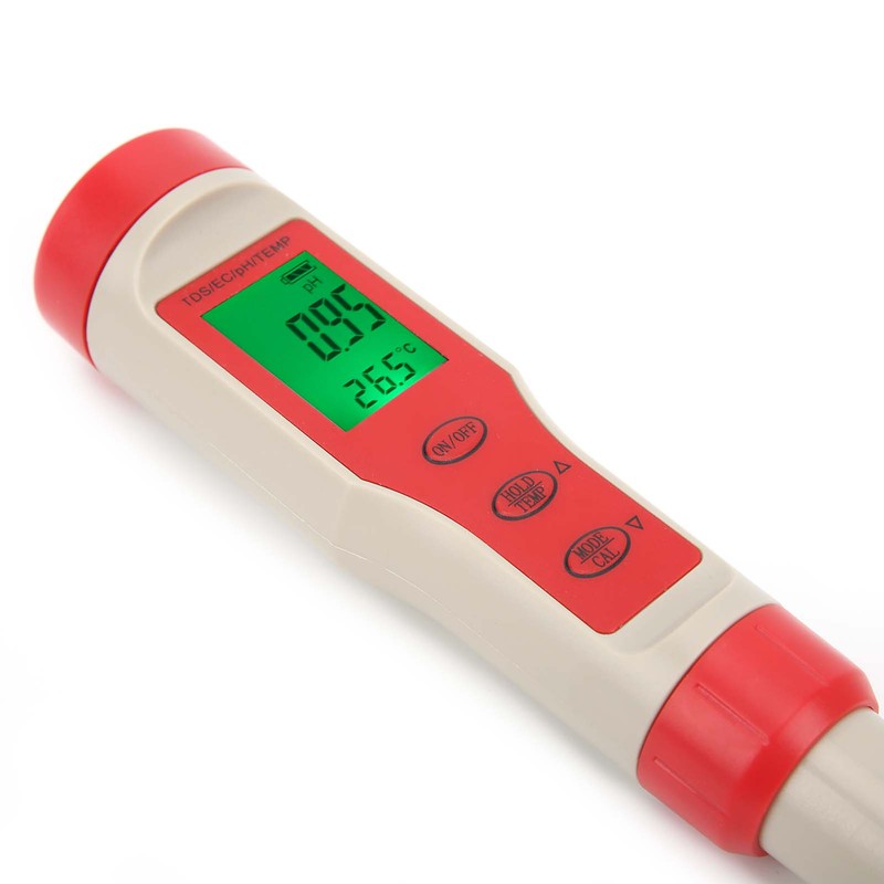 4 in 1 Water Quality Test Pen Portable PH/EC/TDS/Temperature Analyzer