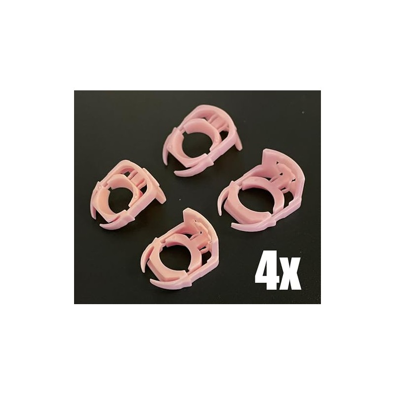 ADL Fuel Line Retainer Clips, Pink Plastic, 4-Pack, Ford Pipe