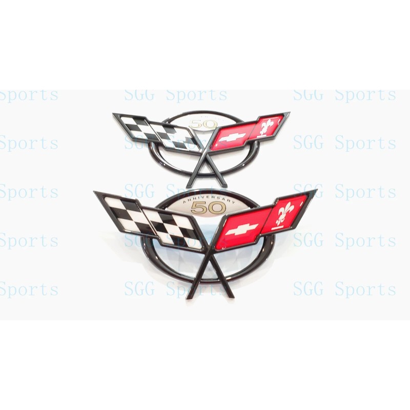 AUTO 2PC 1997-2004 C5 Corvette Black Front Rear 50Th Anniversary