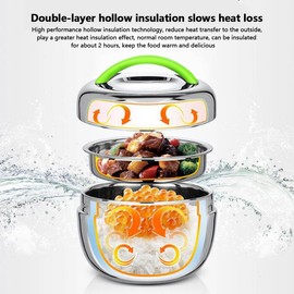 TOTITOM 0.8 L Thermos Container, Stainless Steel, Thermal Lunch Box Made of Stainless Steel, Portable, Insulated, Insulated Lunch Box for Students, Office Employees, Thermal Lunch Box, Lunch Box for