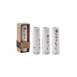 Thank You For Helping Me Grow Ceramic Floral Bud Vase | Black and White | Flowers | Gift Box | Gift For Home | Send With Love by CGB Giftware | GB06939