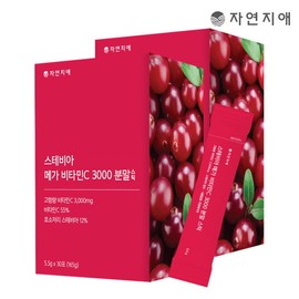Jayeonjiae Stevia Mega Vitamin C 3000 Powder Stick 5.5gx 30 sachets x 2 / 자연지애  스테비아 메가비타민C 3000 분말 스틱 5.5g x 30포 x 2개