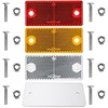 8 Pack Orange White & Red Rectangular Reflectors Screw On