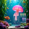 GANPUB Pink Artificial Simulation Glowing Jellyfish Suitable for Fish Tank