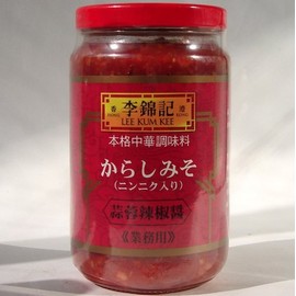 Li Jinki Garlic Pepper Sauce, 12.5 oz (368 g), 1 Bottle, Karasimo Garlic, Chinese Seasoning, Commercial Use