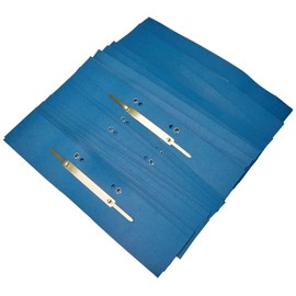 Elba Einhänge Heftstreifen aus Karton, geöst, Deck aus Metall, blau, 50 Stück