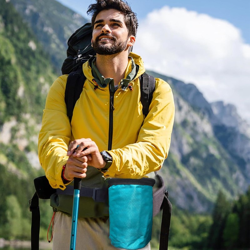 FUZVOL Climbing Chalk Bag Bucket Magnesium Chalk Bag with Belt