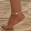 Fußkettchen Für Damen Silber Herz Größenverstellbares Fußbändchen mit Herzchen Fußkette