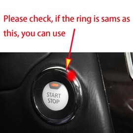 CYCDIY Silver Car Engine Start Stop Button Ignition Ring Cover Decoration Sticker Compatible with Infiniti Q50 Q60 QX50 QX60 QX80 Auto Interior Accessories