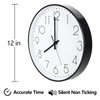 Wall Clock 2 Pack 12 Inch Silent Wall Clocks Battery