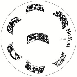 Original MoYou Nail Art Image Stamp Plate Number 104 Manicure