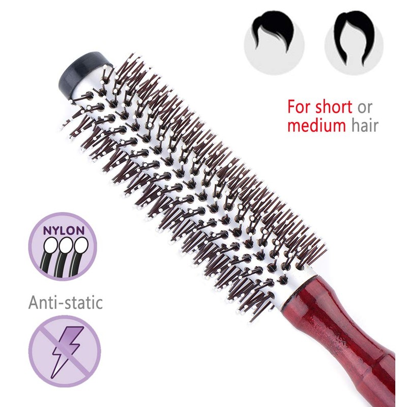 PERFEHAIR Small Round Hair Brush for Blow Drying With Soft