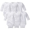 Gerber unisex-baby Multi-pack Long-sleeve Onesies Bodysuit Mitten Cuff Sizes, 6-pack