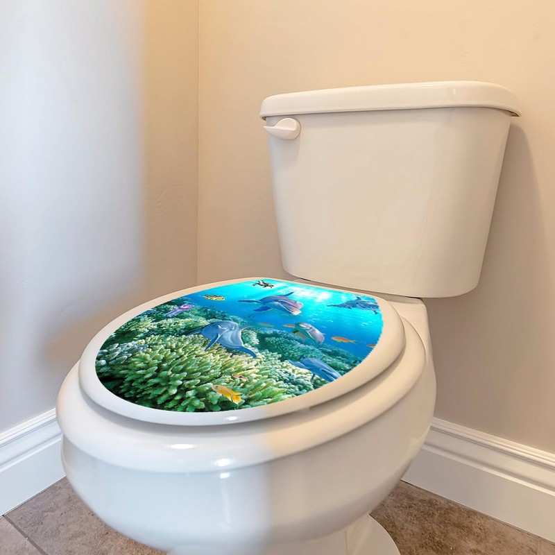 Adesivo per sedile del WC, autoadesivo, impermeabile, in PVC