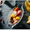 MQMCPDS 4-Piece Set of Glass Banana Split Dish Boats -