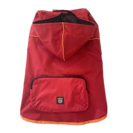 PetRageous 24201XXL Banff Packable Dog Rain Jacket in XXL, Red