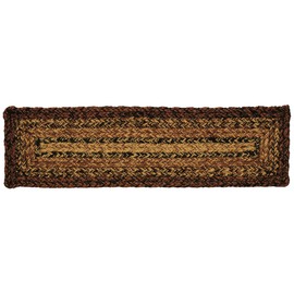 IHF Home Decor | Cappuccino Premium Braided Collection | Primitive, Rustic, Country, Farmhouse Style | Jute/Cotton | 30 Days Risk Free | Accent Rug/Door Mat | 8"x28" Rectangular Stair Treads