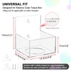 Hoowen Acrylic Tissue Box Holder Wall Mounted, Clear Square Tissue