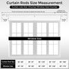 Wolistsa 2 Pack White Curtain Rod, 1 Inch Adjustable Heavy