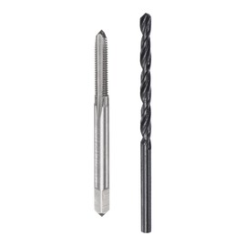 sourcing map Metric Tap and Drill Bit Set, M3.5 x 0.6 Thread Tap & 2.9mm Black Oxide Twist Drill Bit, Straight Flute Tap Tapping Threading Repair Tool Kit