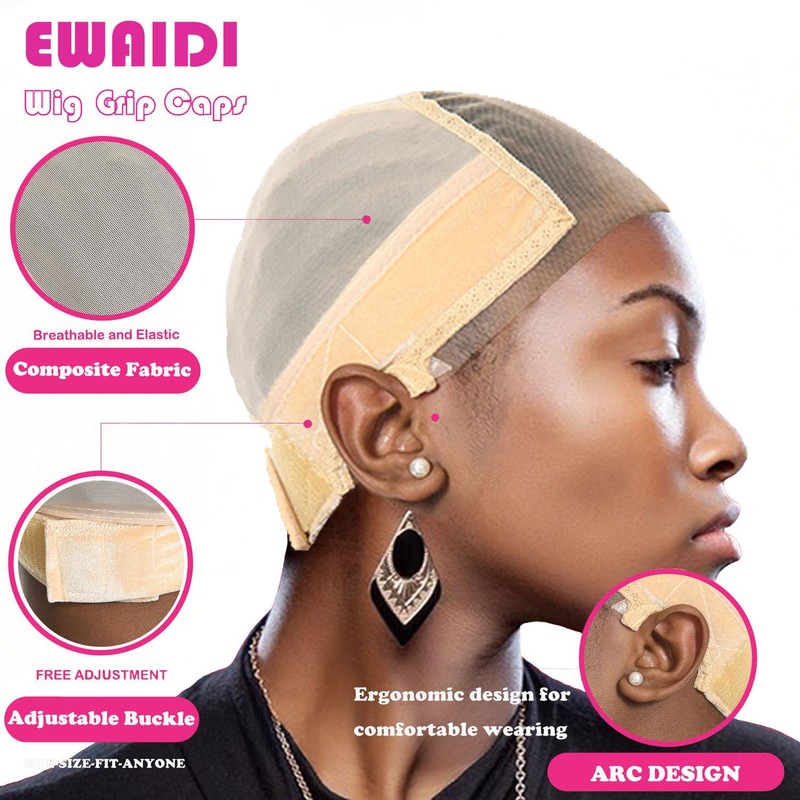 EWAIDI Gorro De Encaje Transparente Para Peluca De Mujer, 4