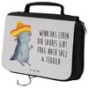 Mr. & Mrs. Panda Axolotl Tequila Toiletry Bag, gray, Hand