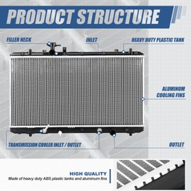 Auto Dynasty Radiator Compatible with 2010-2013 Suzuki Sx4, DPI 13287 Factory Style 1-Row Cooling Radiator, Aluminum Core