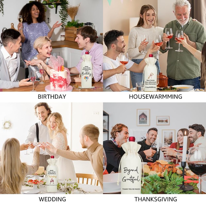 LAGZDFC Chaos Coordinator Wine Champagne Gifts Bag, Reusable Wine Wrap