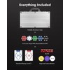 HEITOK Poker Set with Denominations, 300-pcs 11.5g Weighted Numbered Chips,