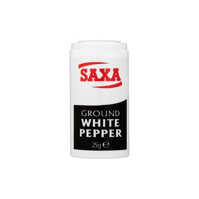 (12 Pack) Saxa Ground White Pepper - 25g