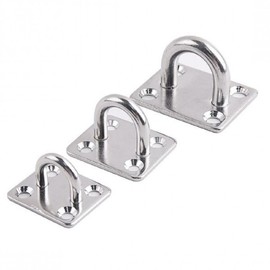 SUS304 Stainless Steel Multi-Purpose Square Pad Eye Hook (Various Sizes) CB Medium 2ea