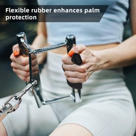 Taekooki Anti-Slip Gym Hand Grips, Gym Hand Grips, Lifting Rubber Grips With Storage Box, Fingerless Palm Protection for Gym Training, Weightlifting, Dumbbell, Deadlift, Pull-Ups, CrossFit (1Pair)