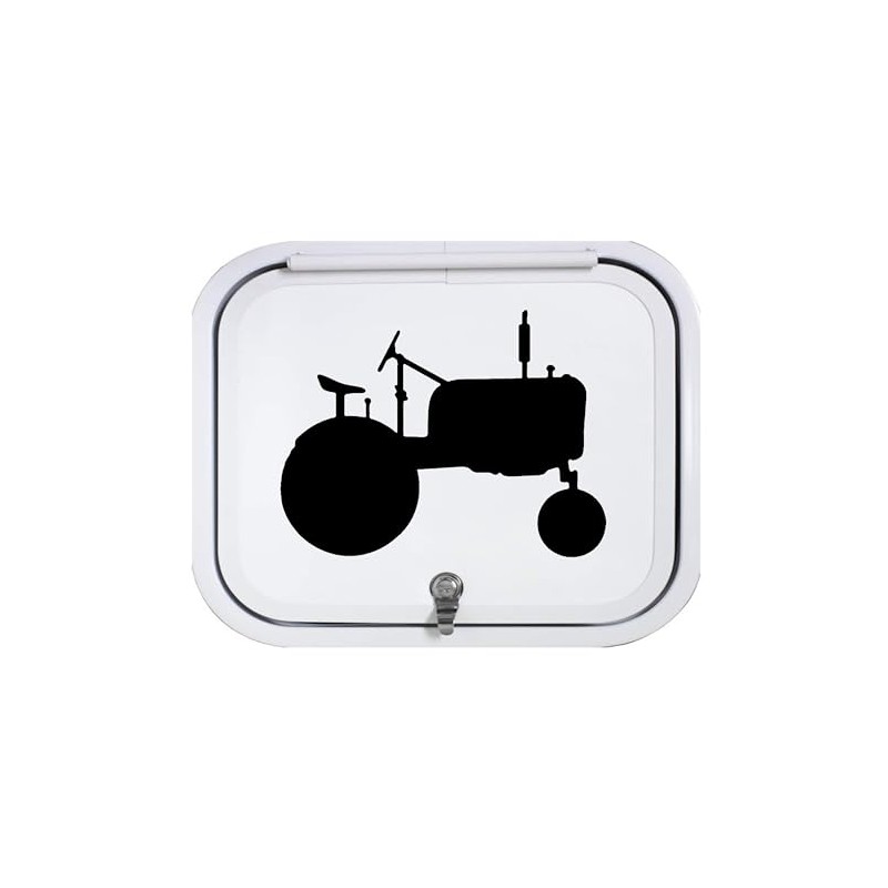 Antique Tractor Black Vinyl Decal Sticker