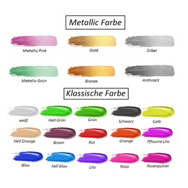 Acrylic Paint Set with Brushes 21 x 20 ml Acrylic Paints on Waterproof Acrylic Paint for Painting Canvas, Wood, Clay & Stones, Model Making