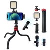 Kingbest clip lav mic vlogging Kit,(Flexible Tripod, Necktie Clip Mic,