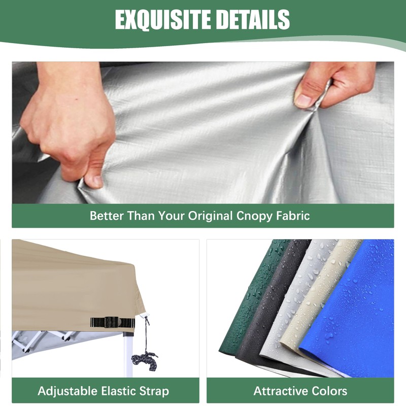 SCOCANOPY Replacement Top with Air Vent and Buckle for 10x10