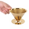 Coffee Filter, Gold Honeycomb Stainless Steel Reusable Pour-Over Coffee Filter