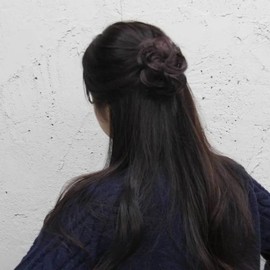 Poop hair wig natural brown natural upstyle hanbok (WFHO1BQ) / 똥 머리 가발 자연갈색 자연스러운 업스타일 한복 (WFHO1BQ)