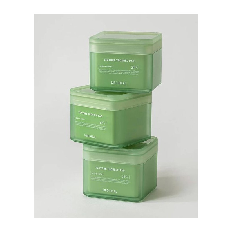 MEDIHEAL Teatree Trouble Facial Toner Pads with Tea Tree &