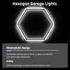 X-litall Hexagonal LED Garage Light, Lightweight Super Bright 128W 5000K