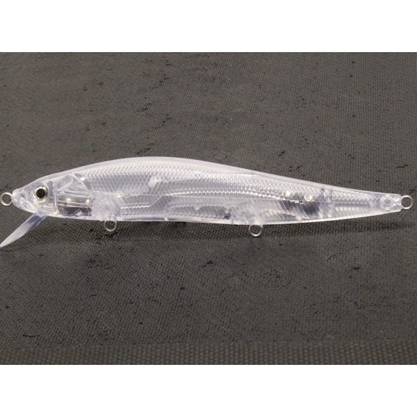 wLure 10 Blank Unpainted Minnow Jerkbait Tight Wobble Fishing Lures with Free Eyes UPM680