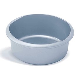 Addis 518458 Eco Made from 100% Plastic Round Washing Up Bowl, 7.7 Litre, Recycled Light Grey, 34 x 34 x 13cm