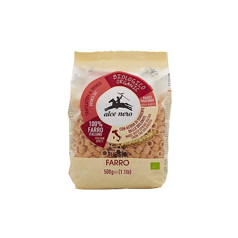 Alce Nero Organic Tubetti Farro -500 g / 1.1 lb.
