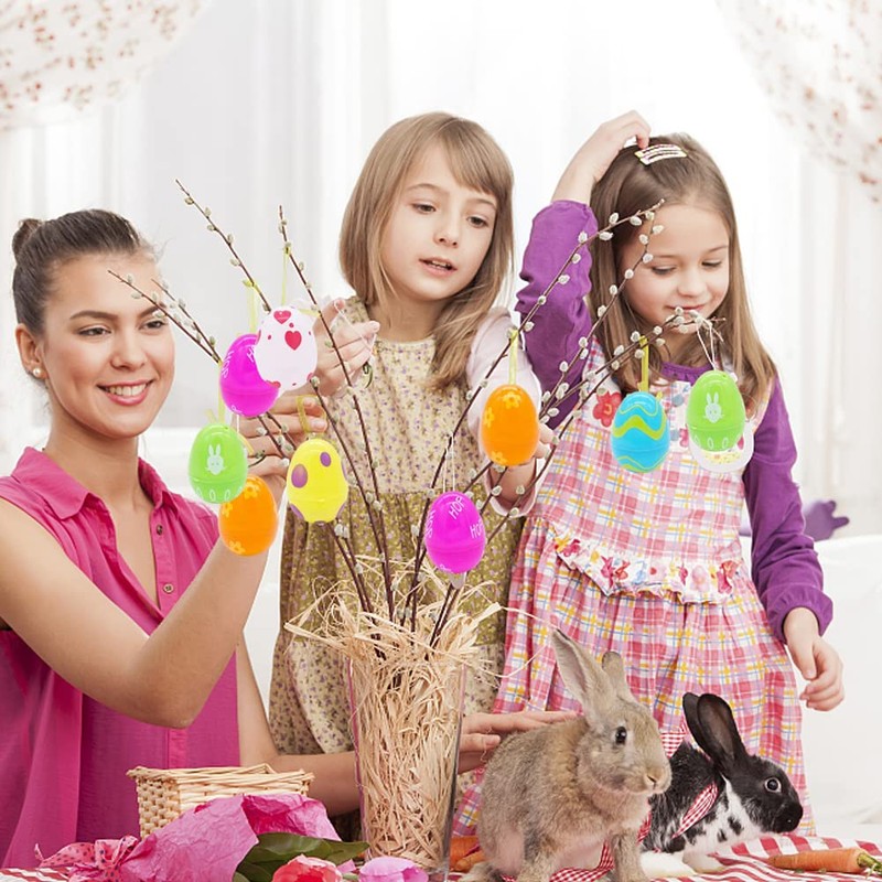 PLNVNVP 24 x Easter Eggs, Easter Eggs Decoration, Colourful Easter