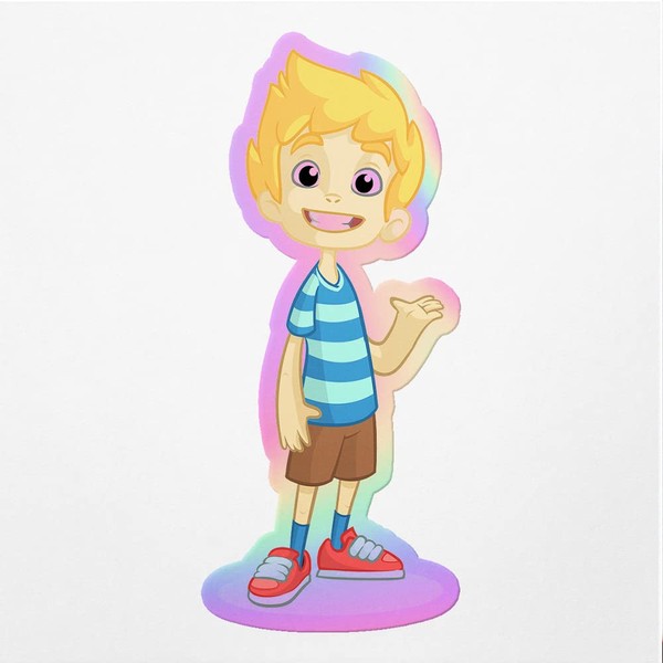 Holographic Decal Stickers of Boy Premium Waterproof Vinyl Decal Stickers