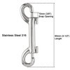 Yaegoo 4 Pack 316 Stainless Steel Double Ended Bolt Snap