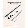 VEVOR Wall Mounted Stair Handrail, 4ft Pipe Staircase Handrail, Black